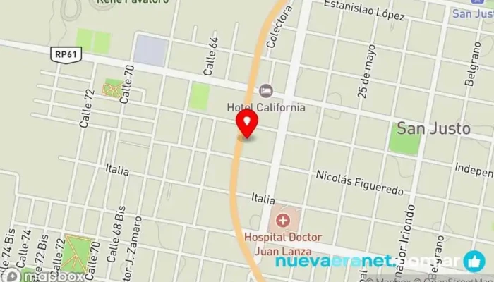 mapa de Pinocho Factureria & Confiteria Panadería en San Justo