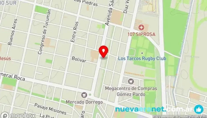 mapa de PINTURERIAS SAENZ PEÑA - CASA CENTRAL Pinturería en San Miguel de Tucumán