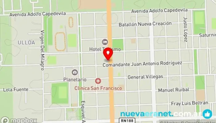 mapa de Placeres de montaña Chocolatería, Panadería, Tienda de regalos, Pastelería, Vinoteca en Malargüe