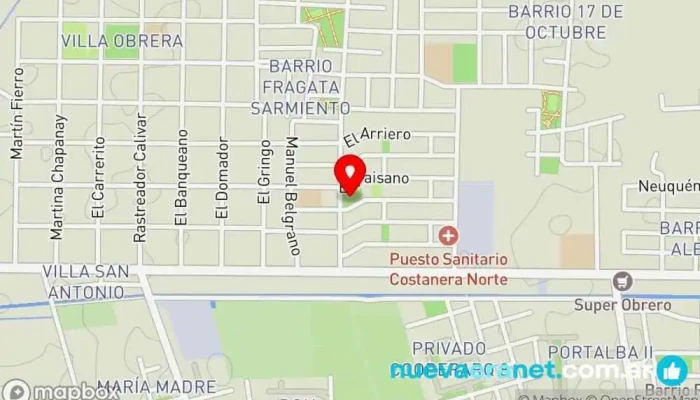 mapa de Plaza Barrio Los Pinos Parque en Chimbas