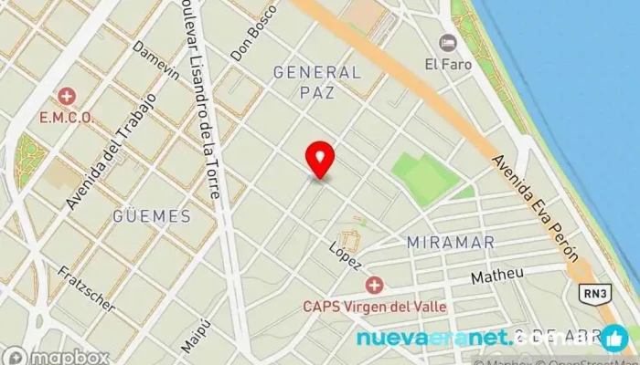 mapa de Por Gracia Panadería Artesanal Panadería en Caleta Olivia