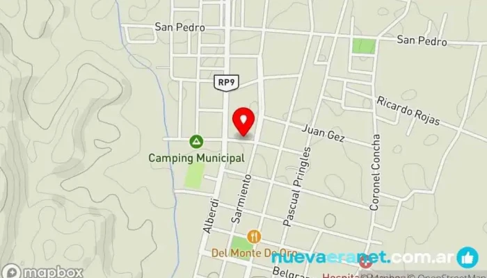 mapa de Posada La Casita  en San Francisco del Monte de Oro