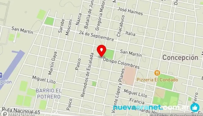 mapa de Productos artesanales Panadería en Concepción
