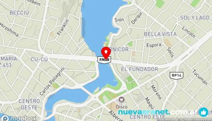 mapa de Puente Uruguay Puente en Villa Carlos Paz