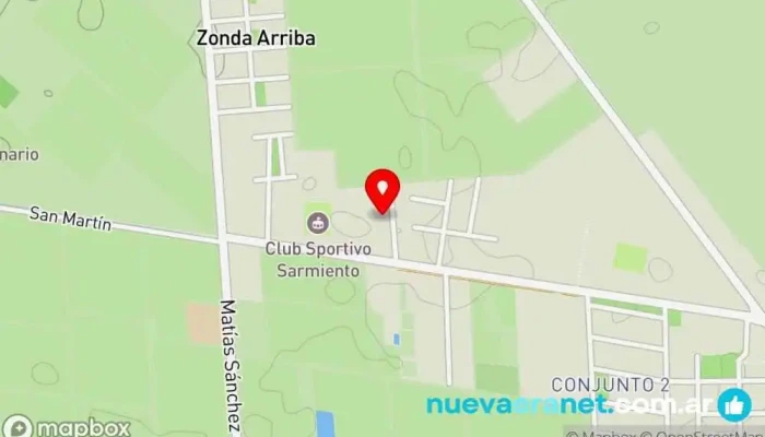 mapa de Quincho ruviño Casa rural en Villa Basilio Nievas