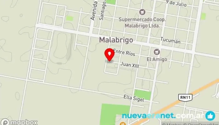 mapa de Ranchito Casa de vacaciones para no fumadores en Malabrigo