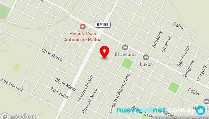 mapa de Rapipago Servicio de transferencias de dinero en La Cruz