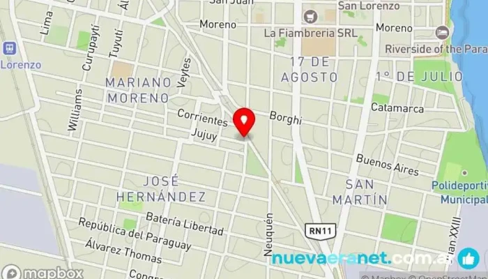 mapa de Reposteria Panadería en San Lorenzo