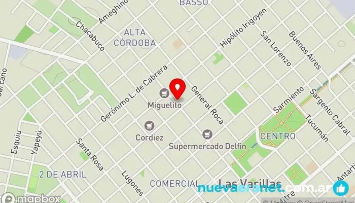 mapa de Repuestos Monza Tienda de repuestos para automóviles en Las Varillas