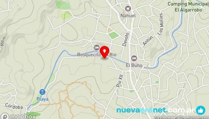 mapa de Retiro Espiritual Hermanas Franciscanas Iglesia apostólica en Agua de Oro