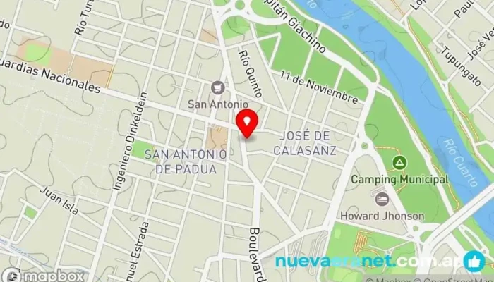 mapa de Riko Pan Panadería en Río Cuarto