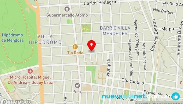 mapa de Rincón de Suiza Panadería en Godoy Cruz