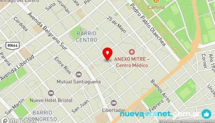 mapa de Rincones Interiorista, Tienda de muebles, Tienda de artículos para el hogar en Santiago del Estero
