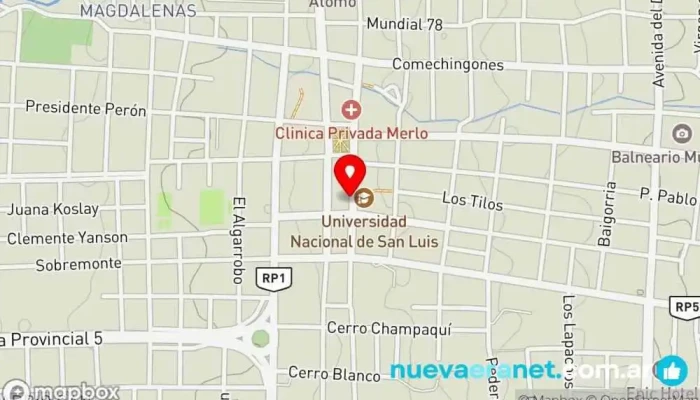mapa de Rossetti Deportes Tienda de botas en Merlo