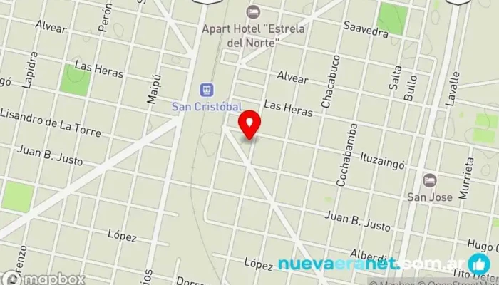 mapa de Roticeria Lorena Panadería en San Cristobal