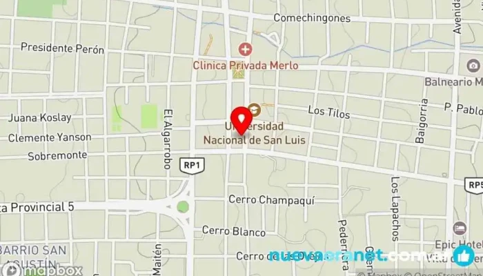 mapa de Rusty Sport Tienda de deportes en Merlo
