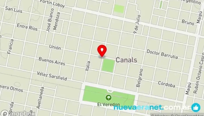 mapa de Sa Union Ganaderos de Canals Comercio en Canals
