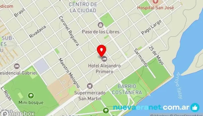 mapa de SABOR A HOGAR Panaderia y Confiteria Panadería en Paso de los Libres