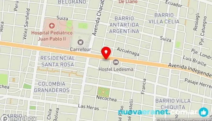 mapa de SAGEQUIPAMIENTOS Tienda de electrodomésticos en Corrientes