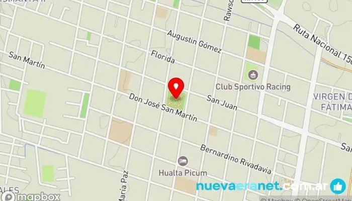mapa de San Jose de Jachal  en San Jose de Jachal