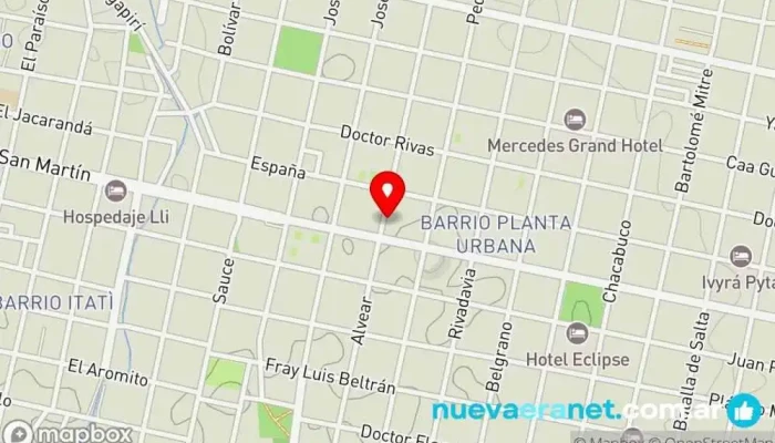 mapa de San Miguel Panaderia Confiteria Panadería en Mercedes