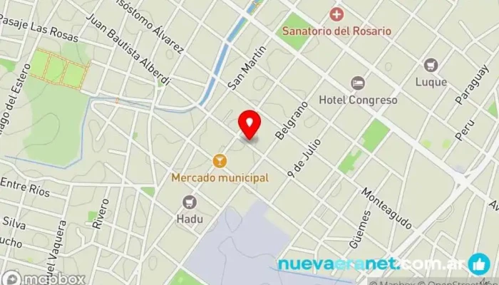 mapa de Sanatorio Racedo Clínica ambulatoria, Dermatólogo en Tucumán