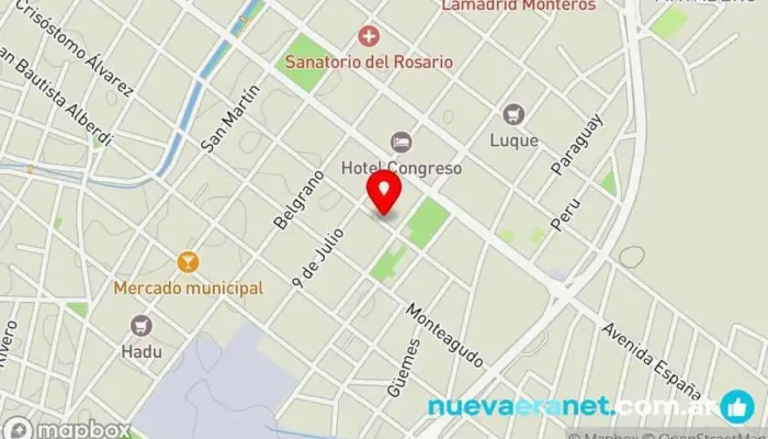 mapa de Sepelios Monteros - Sociales Funebre - Sepelios - Aten 24 hs Funeraria en Monteros