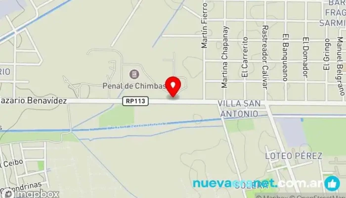 mapa de Servicio Penitenciario Provincial de San Juan Centro penitenciario en Chimbas