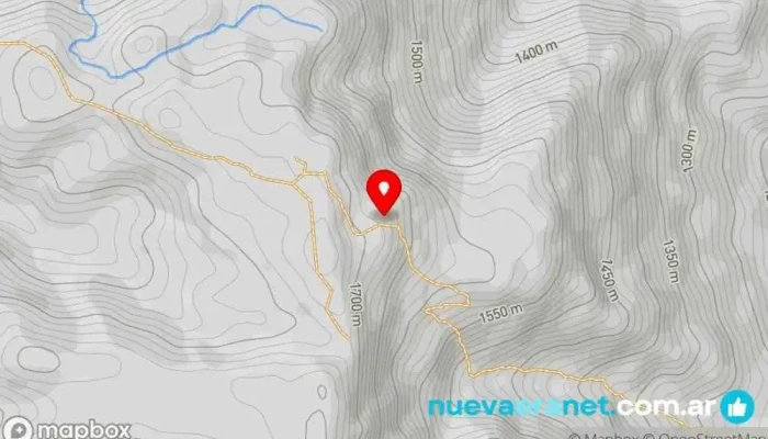 mapa de Sierras Azules (1720 ms.nm) Zona de senderismo, Atracción turística en Zonda