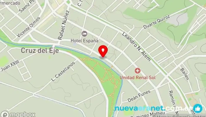 mapa de SIRI Tienda de bicicletas, Taller de bicicletas, Tienda de repuestos para motos en Cruz del Eje