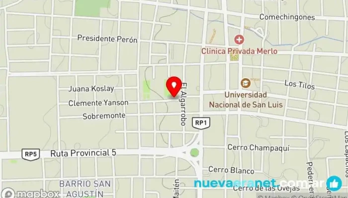 mapa de Six Balls tenis Tienda de deportes en Merlo