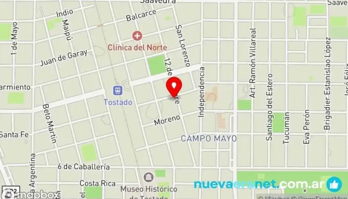 mapa de SM Inmobiliaria Agencia inmobiliaria en Tostado