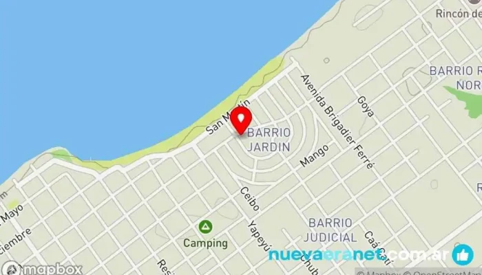 mapa de Solar de la Amistad Casa rural en Paso de la Patria