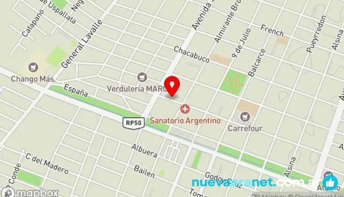 mapa de Sr Dulce - Panadería Panadería en San Martín