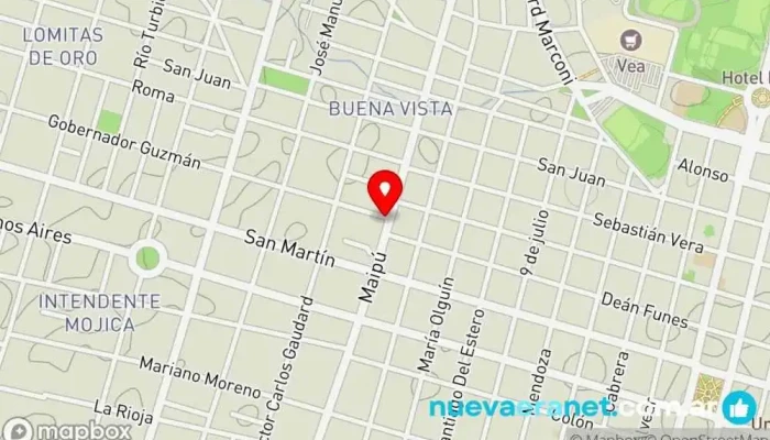 mapa de Sucursal de Panaderia la Nueva Central Panadería en Río Cuarto