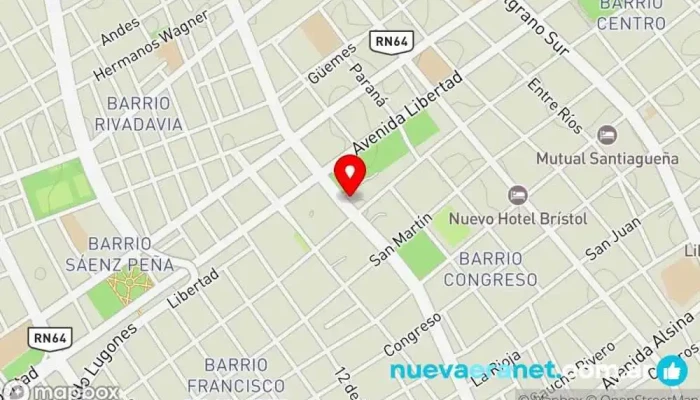 mapa de Super Nataly Supermercado en Santiago del Estero