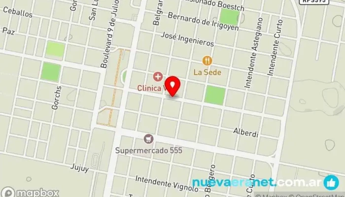 mapa de Supermercado de la Cooperativa Supermercado en Porteña