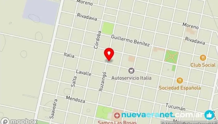 mapa de Supermercado Las Rosas Tienda de alimentación en Las Rosas