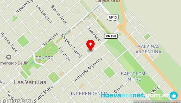 mapa de Supermercado Norte Supermercado en Las Varillas