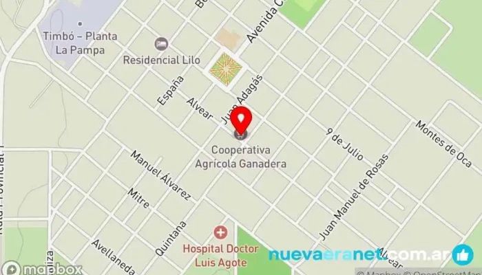 mapa de Supermercado(sociedad cooperativa agrícola ganadera limitada) Supermercado en Gral. San Martin
