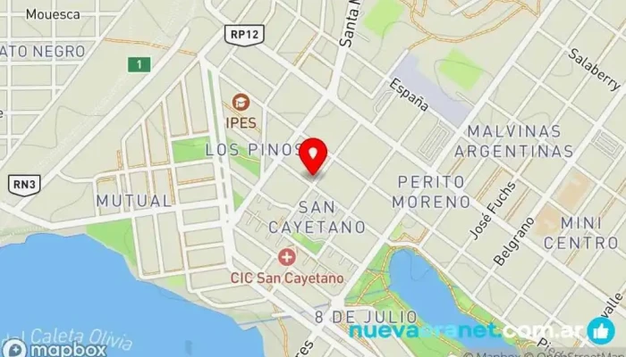 mapa de Surti Dulce Pastelería en Caleta Olivia