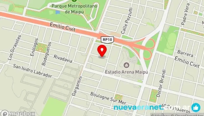 mapa de Talfiti Pan TOOSTA'O Panadería en Maipú