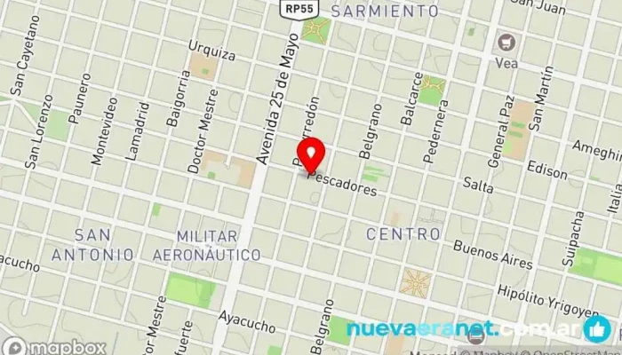 mapa de Tanah Cafetería, Alojamiento con servicio, Restaurante vegano, Restaurante vegetariano, Centro de yoga en Villa Mercedes