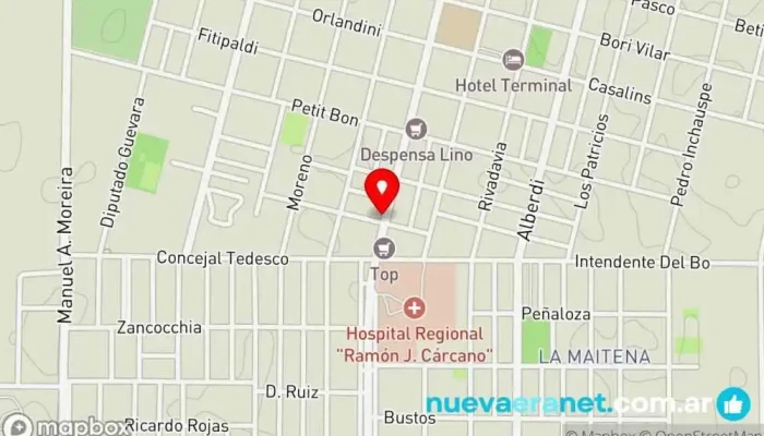 mapa de Teorema's Tienda de ropa en Laboulaye