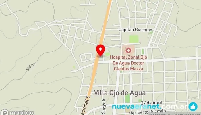 mapa de Terminal de Omnibus de Villa Ojo de Agua Agencia de viajes en Villa Ojo de Agua
