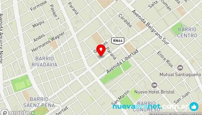 mapa de Tienda De Mascotas Tienda de alimentos para animales en Santiago del Estero