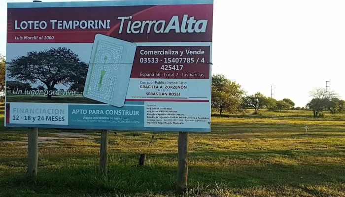 Tierra Alta Loteo Temporini Catalogo - Las Varillas