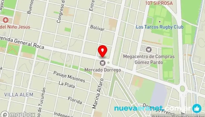 mapa de TODO LIMPIO MAYORISTA Y MINORISTA DE LIMPIEZA Proveedor de productos de limpieza, Tienda de accesorios para automóviles, Tienda de artículos para piscinas en San Miguel de Tucumán
