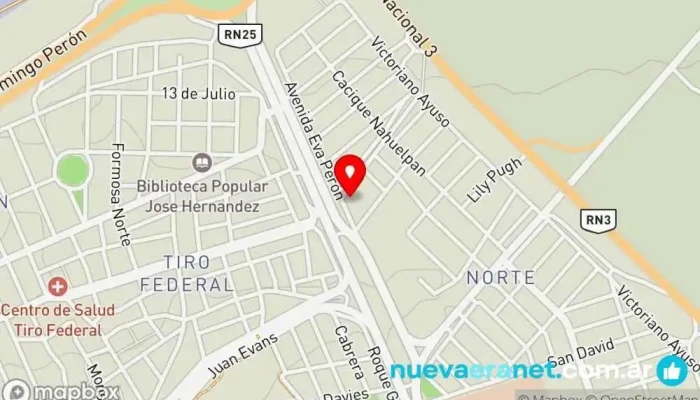 mapa de Tortas Dulces MyM Pastelería en Trelew