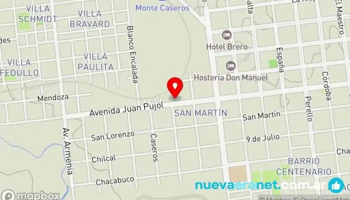 mapa de TRANSPORTE PILONI S.A. Empresa de transporte por camión, Servicio de logística en Monte Caseros